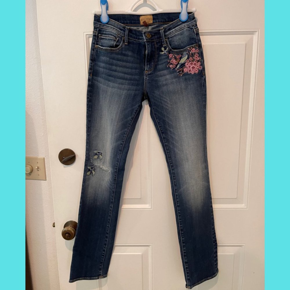 Beautiful Driftwood Embroidered Jeans
